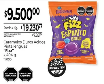 X$ - Caramelos Duros Ácidos Pinta lenguas "Fizz"