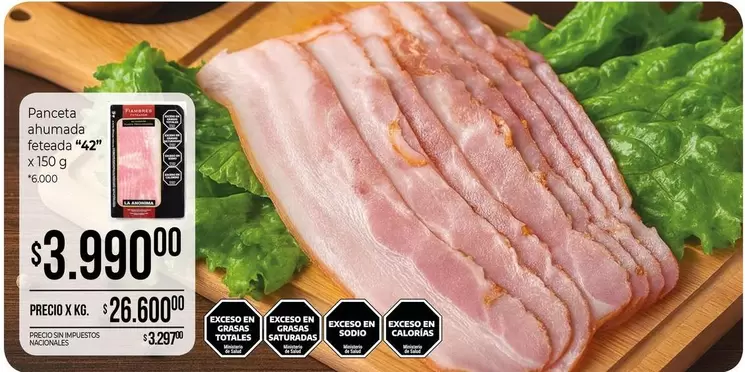 42 - Panceta ahumada feteada ""