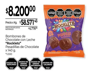 Rocklets - Bombones de Chocolate con Leche