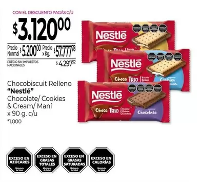 Nestlé - Chocobiscuit Relleno