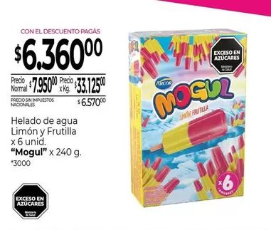 Mogul - Helado de agua Limón y Frutilla