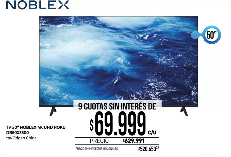 Noblex - 50 NOBLEX 4K UHD ROKU D650x3500