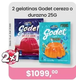Godet - Gelatinas Cereza O Durazno