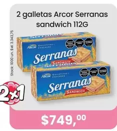 Arcor - galletas Serranas sandwich