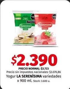 La Serenísima - Yogur variedades