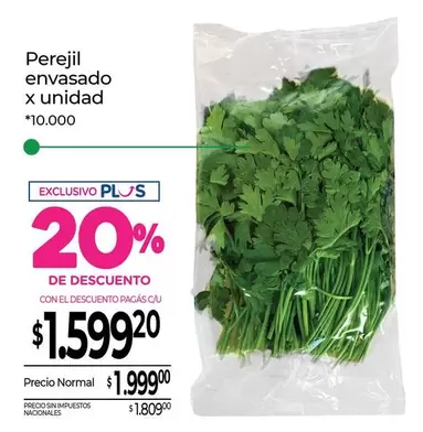 X$ - Perejil envasado x unidad