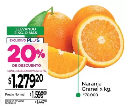X$ - Naranja Granel