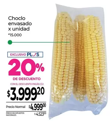 X$ - Choclo envasado x unidad