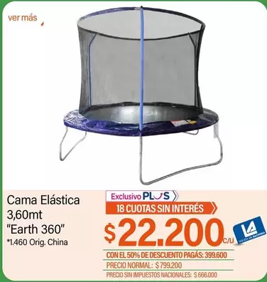 Cama Elástica "Earth 360"