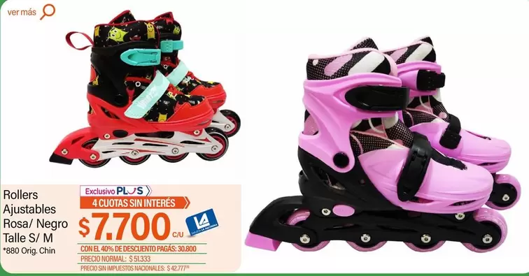 Negro - Rollers Ajustables