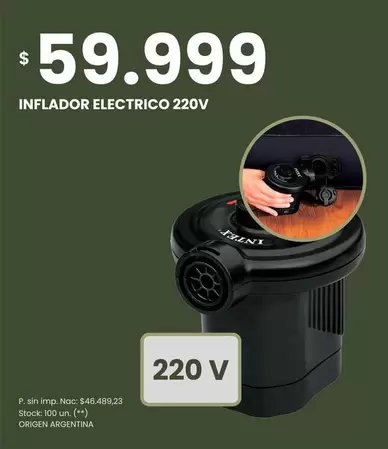 Origen - INFLADOR ELECTRICO 220V
