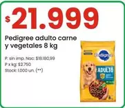 Pedigree - adulto carne y vegetales 8 kg