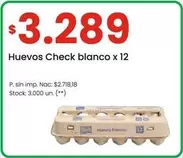 X$ - Huevos Check blanco x 12