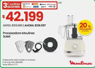 Moulinex - Procesadora Soleil