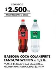 X$ - COCA COLA/SPRITE FANTA/SHWEPPES