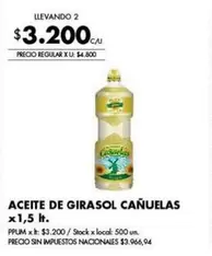 cañuelas - ACEITE DE GIRASOL