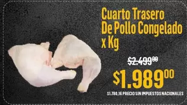 X$ - Cuarto Trasero De Pollo Congelado