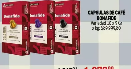 Bonafide - CAPSULAS DE CAFÉ