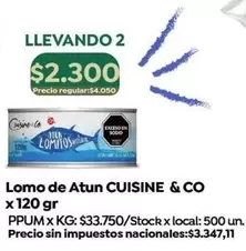 Cuisine - Lomo de Atun
