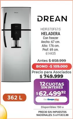 Drean - HDR370F61S HELADERA