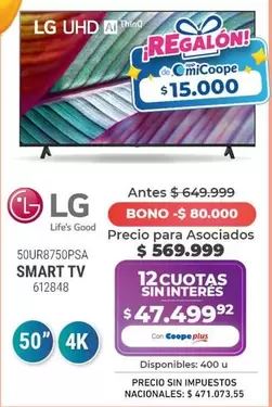 LG - 50UR8750PSA SMART TV