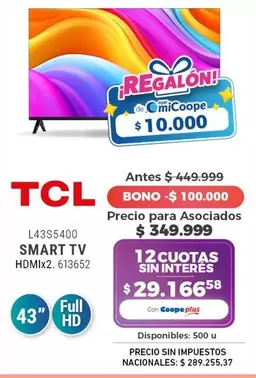TCL - L43S5400 SMART TV