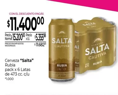 Salta - Cerveza "" Rubia