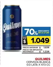 Quilmes - Cerveza Blanca 0.0 Lata