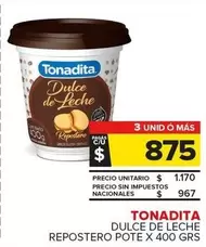 Tonadita - Dulce De Leche Repostero