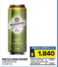 Mecklenburger - Cerveza Ipa