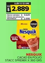 Nesquik - Cacao En Polvo Stacc Spremix