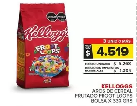 Kellogg's - Aros De Cereal Frutado Froot Loops