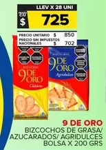 9 De Oro - Bizcochos De Grasa/Azucarados/Agridulces