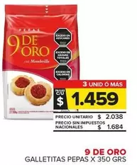 9 De Oro - Galletitas Pepas