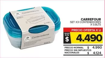 Carrefour - Set X3 Contenedores