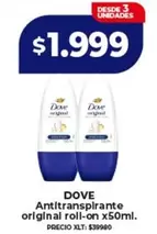 Dove - Antitranspirante original roll-on x50ml