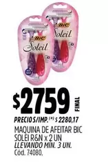 BIC - MAQUINA DE AFEITAR SOLEI R&N