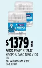 Algabo - HISOPO TUBO x 100 UN