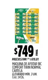 BIC - MAQUINA DE AFEITAR COMFORT TWIN NORMAL CARTELA