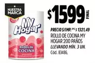 My Hogar - ROLLO DE COCINA MY HOGAR 200 PAÑOS