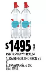 Benedictino - SODA BENEDICTINO SIFON x 2 LT