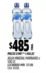 X$ - AGUA MINERAL  x 500 CC