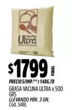 Ultra - GRASA VACUNA ULTRA x 500 GRS