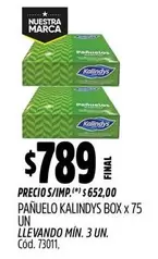 Kalindys - PAÑUELO BOX x 75 UN