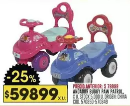 Origen - ANDADOR BUGGY PAW PATROL