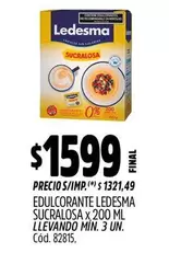 Ledesma - EDULCORANTE SUCRALOSA