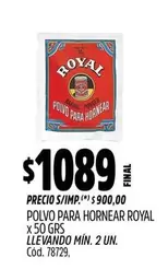 Royal - POLVO PARA HORNEAR