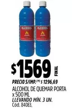 X$ - ALCOHOL DE QUEMAR