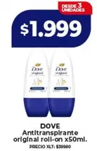 Dove - Antitranspirante original roll-on x50ml