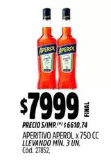 Aperol - APERITIVO APEROL x 750 CC